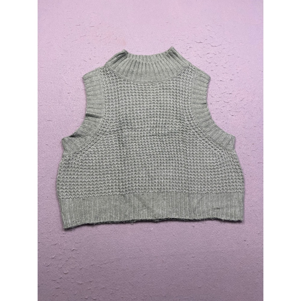 Jessica Simpson Sweater Vest Knit Sage Green XL Women